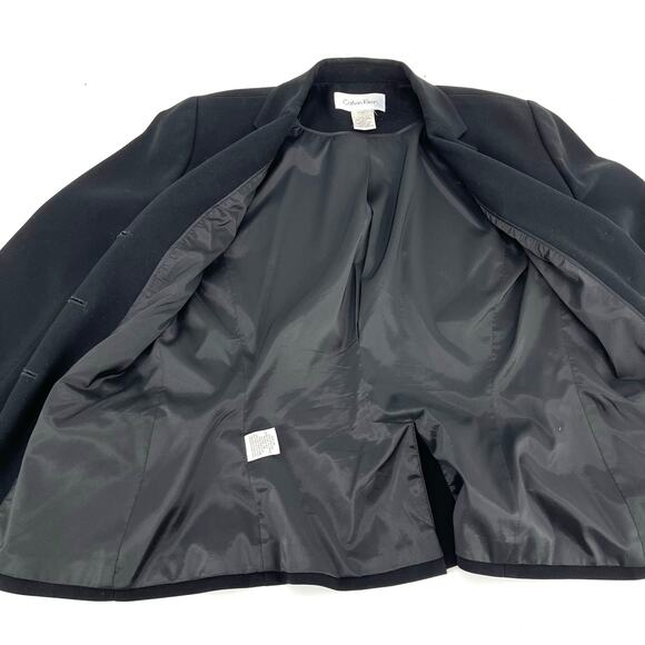 Calvin Klein Short Single-Breasted Blazer 2 Tailored Career Jacket - Picture 6 of 8